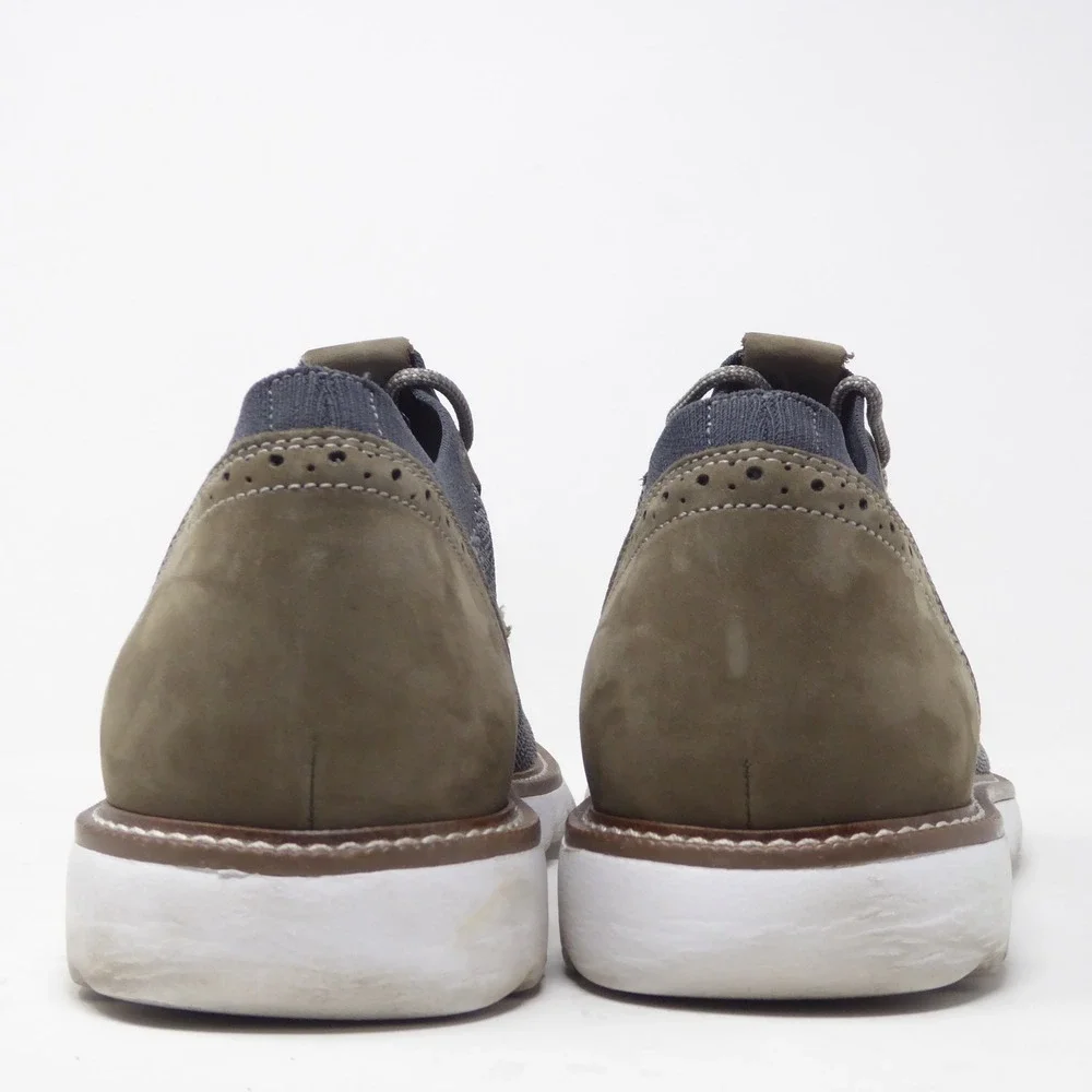 Johnston & Murphy Mens McGuffey Knit Plain Toe Derby Grey Casual Shoes 10.5